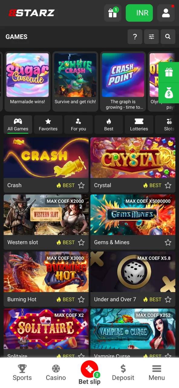 888Starz India casino games with rules guide.