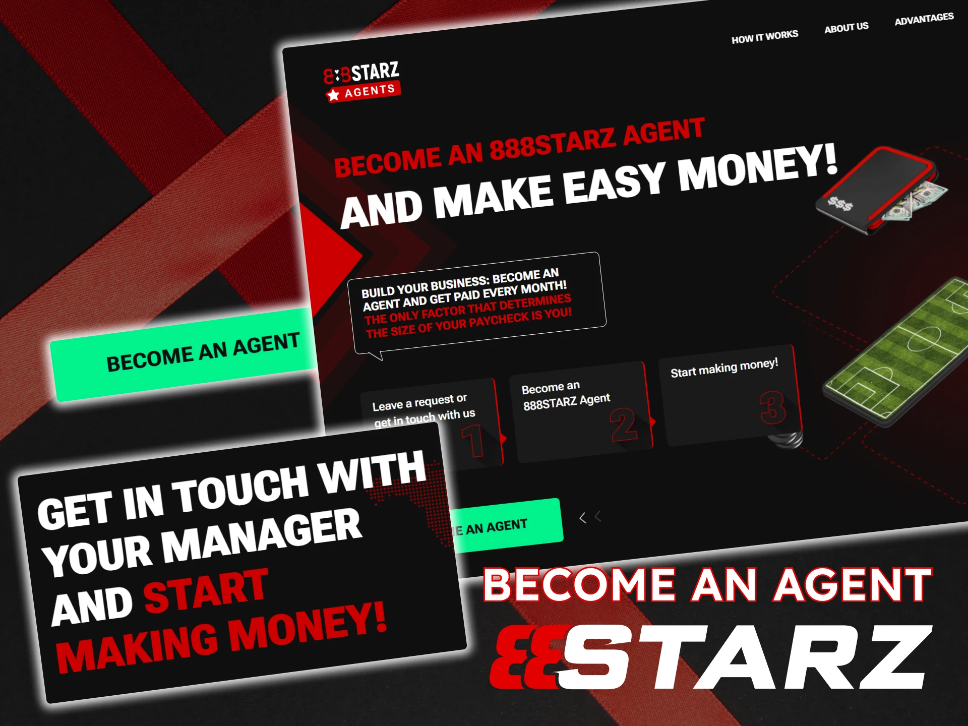 Find out how to become an 888Starz agent and earn money.