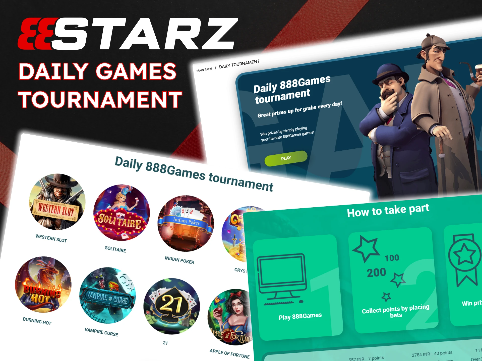 Learn more about the daily 888Starz games tournament.