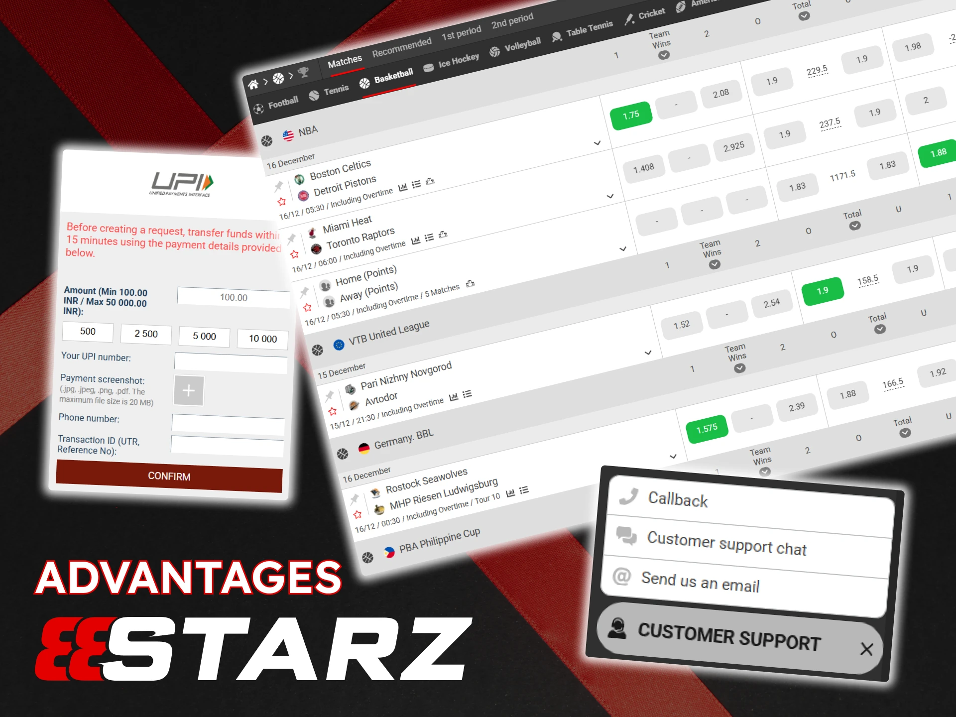 Discover the advantages of betting on basketball at 888Starz.