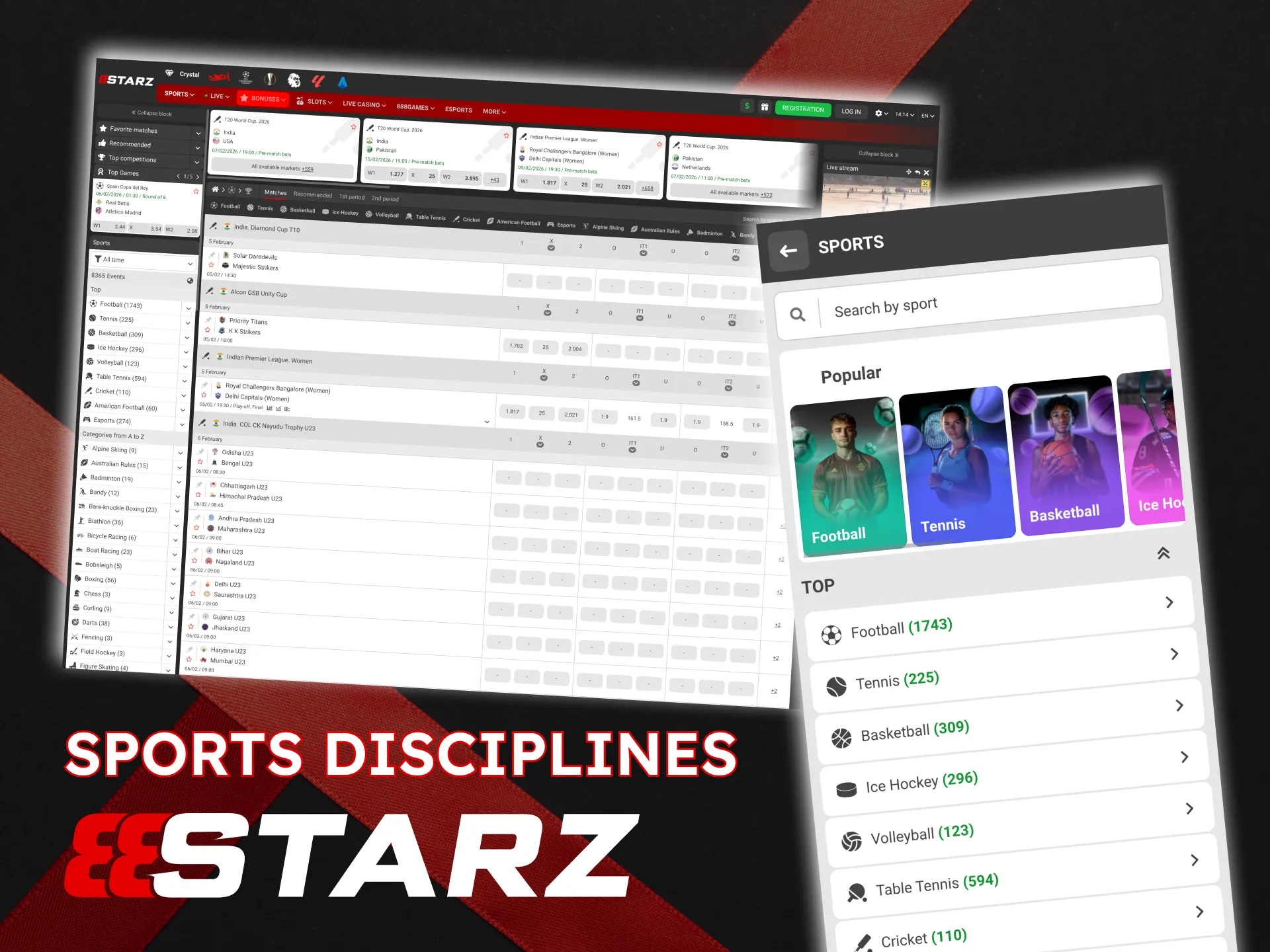 Enter 888Starz promo to unlock bonuses for various sports bets.