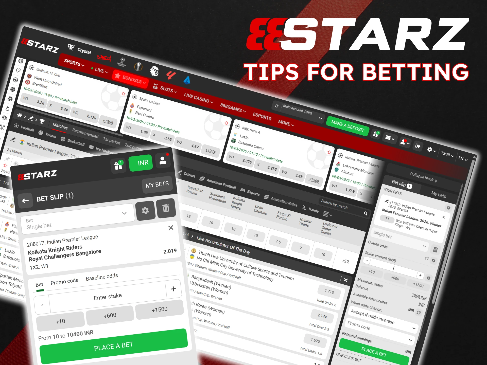 Discover the tips for betting on IPL at the 888Starz bookmaker.